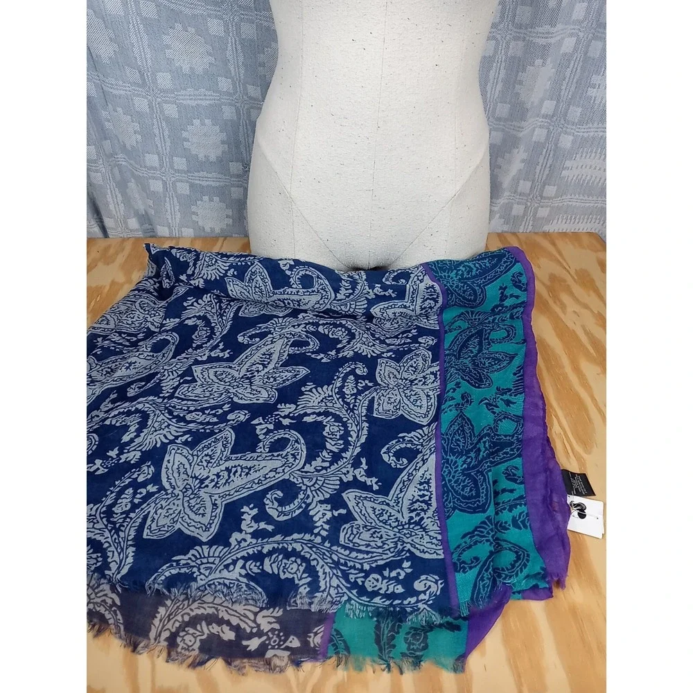 Vintage Stole Multi Use Shawl Women's Wrap‎ One Size Scarf Hair Kerchief NWT